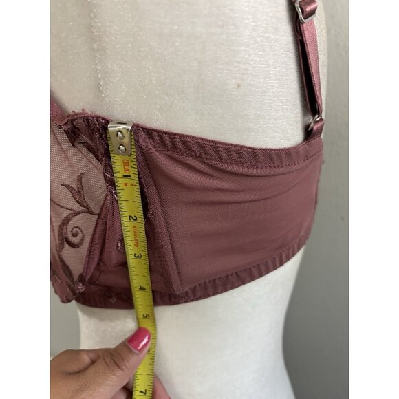 Soma Sensuous Lace Unlined Dusty Pink UnderWired Bra Sexy Comfort Size 38G - Picture 5 of 9